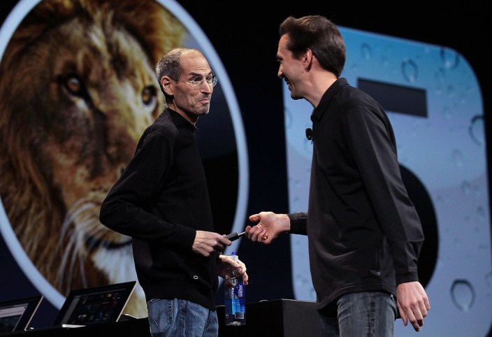 Jobs and Forstall (Image via Getty)