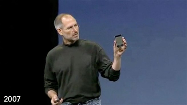 Steve Jobs announcing the first iPod touch