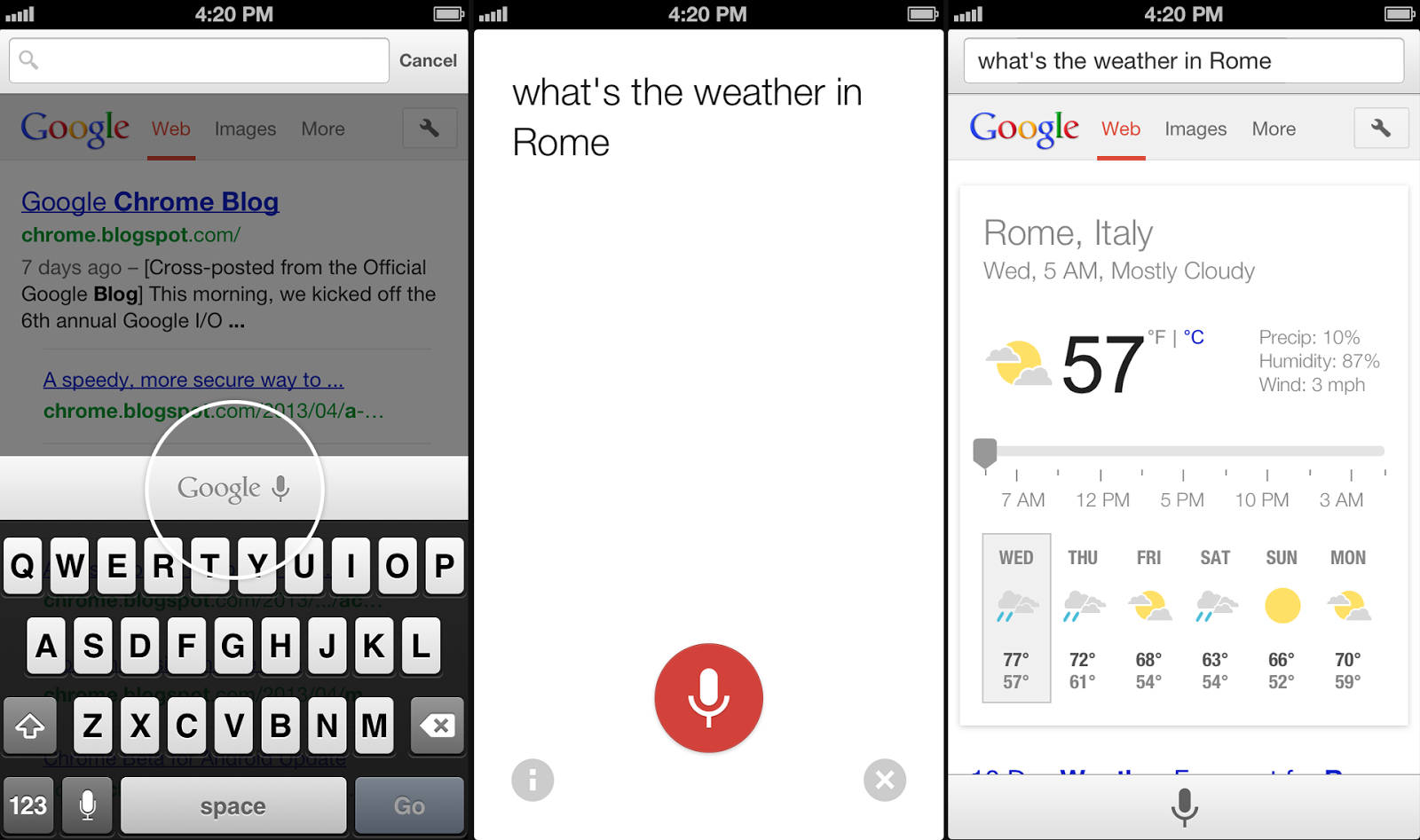 Chrome for iOS - Voice-Search