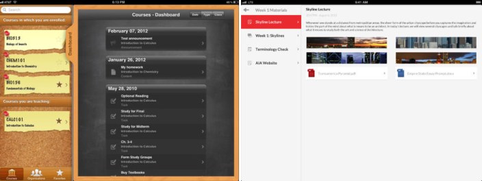 Before and after comparison for Blackboard Mobile Learn.