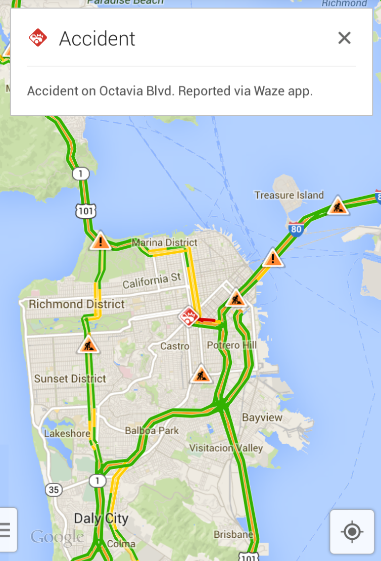 Real-time-waze-reporting-google-maps