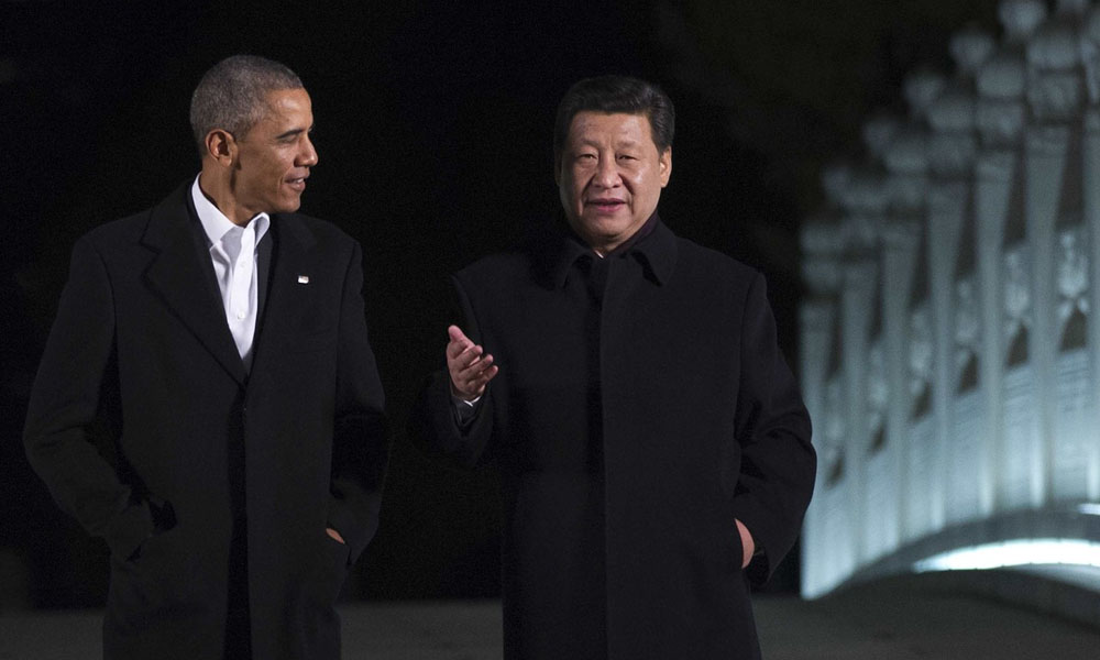 President Obama and President Xi Jinping in Beijing (photo: Agence France-Presse/Getty Images)