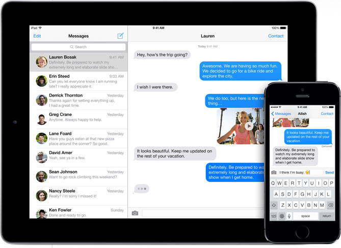 Apple iMessage Messages iOS 8