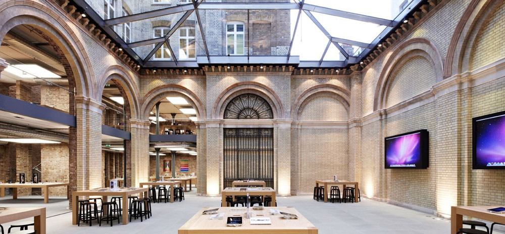 Covent Garden, London – one of the largest Apple Stores in the world