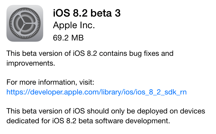 iOS 8.2 beta 3