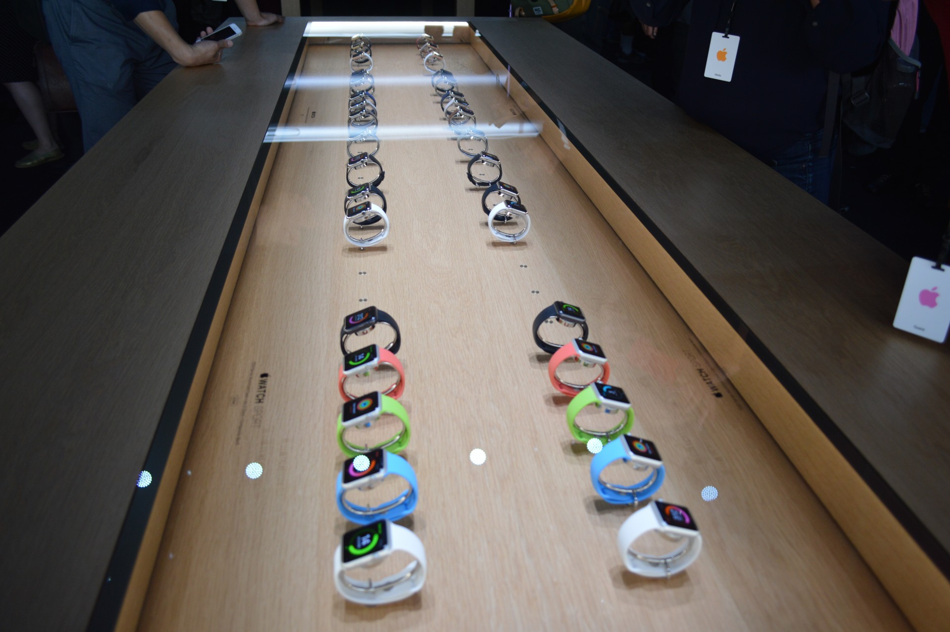Apple Watch hands on table from September 