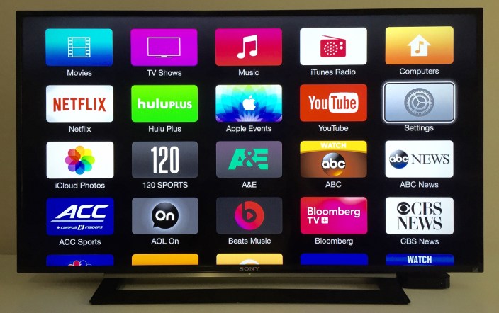 Apple TV home screen
