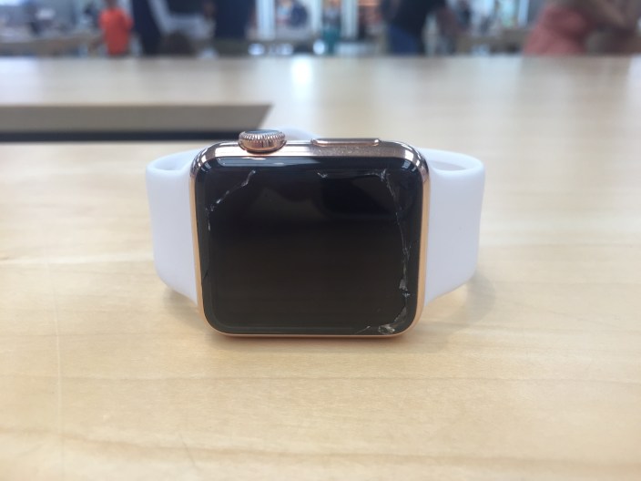 Apple Watch screen cracked