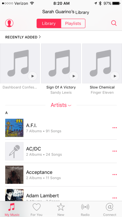 iOS 9 Home Sharing Music