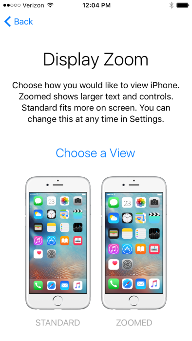 iOS 9 Choose a View