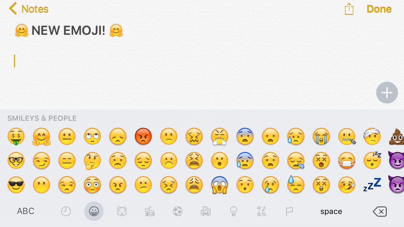 emoji keyboard iOS 9.1