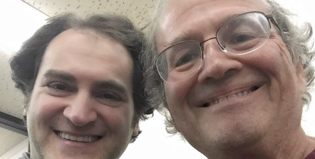 Andy Hertzfeld (R) with the actor who plays him, Michael Stuhlbarg (L)