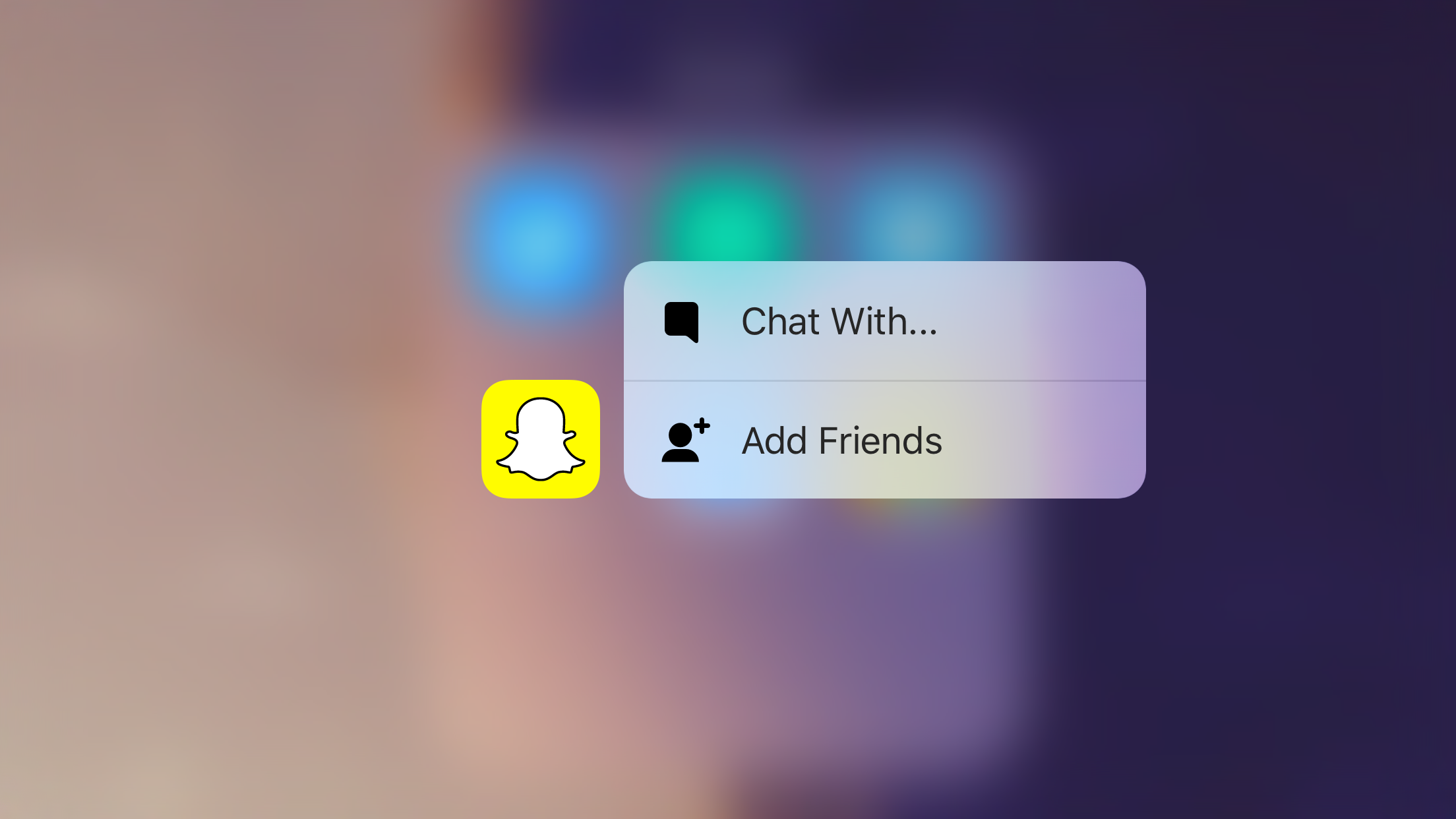 Snapchat 3D Touch