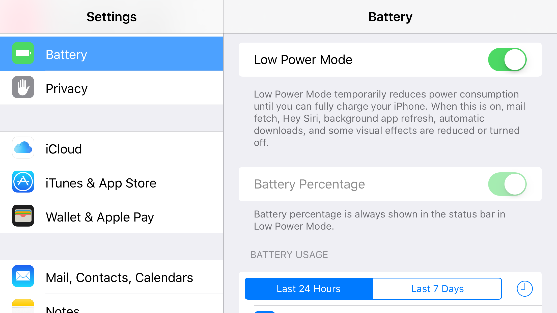 iOS 9 battery
