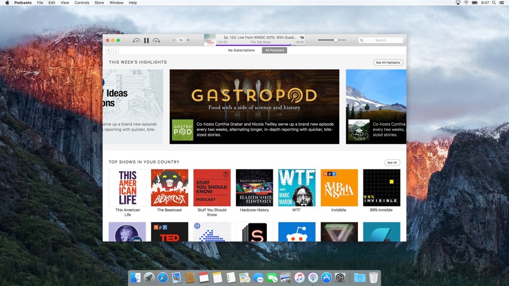 Podcasts OS X concept