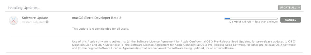 macOS Sierra 10.12 beta 2