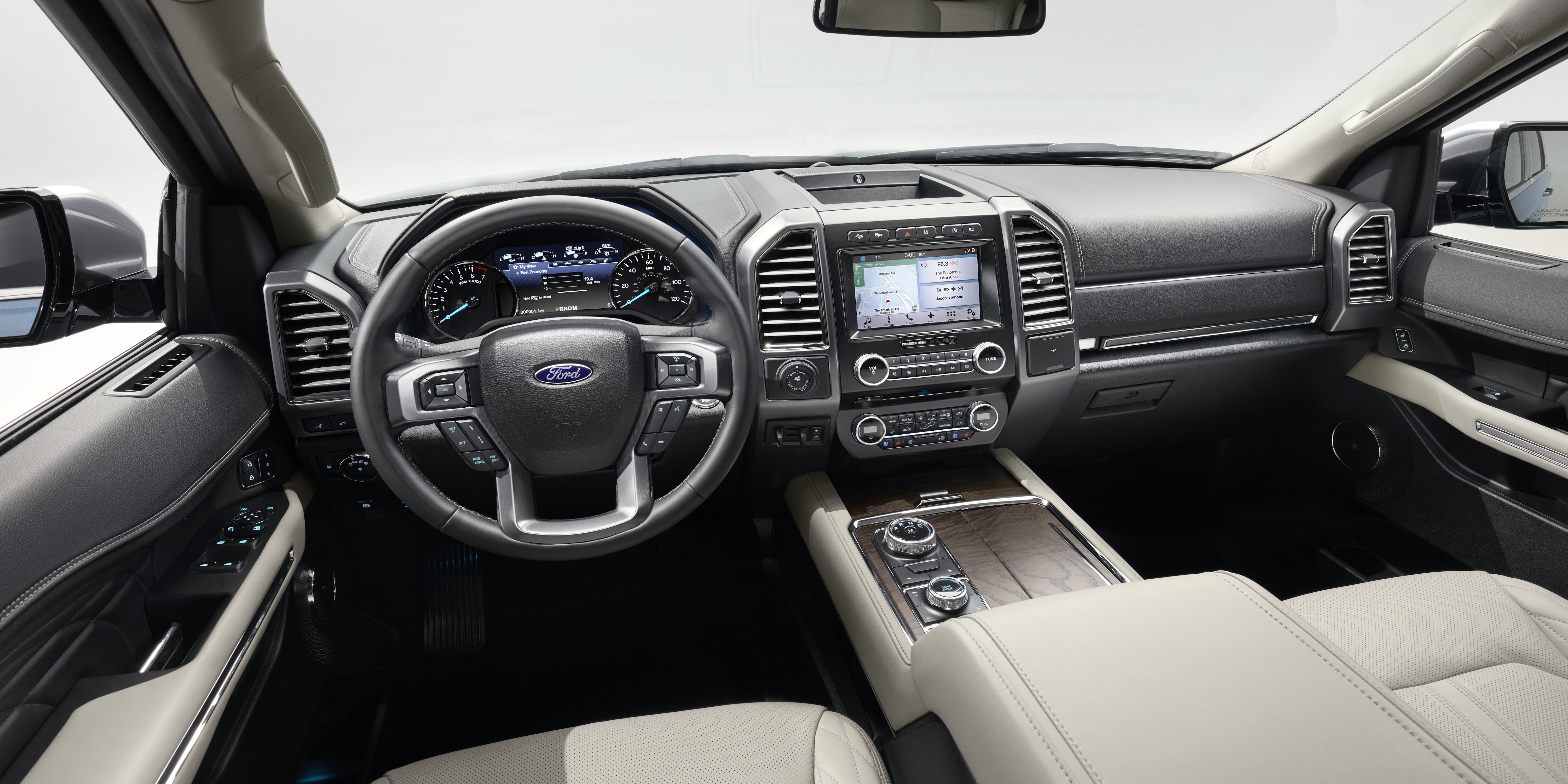 The all-new Ford Expedition offers more than 40 new features and driver-assist technologies, including a Wi-Fi hotspot that supports as many as 10 devices at once, SYNC® 3, and power for passengers in every row, with four 12-volt power points, six USB chargers and a 110-volt power outlet.