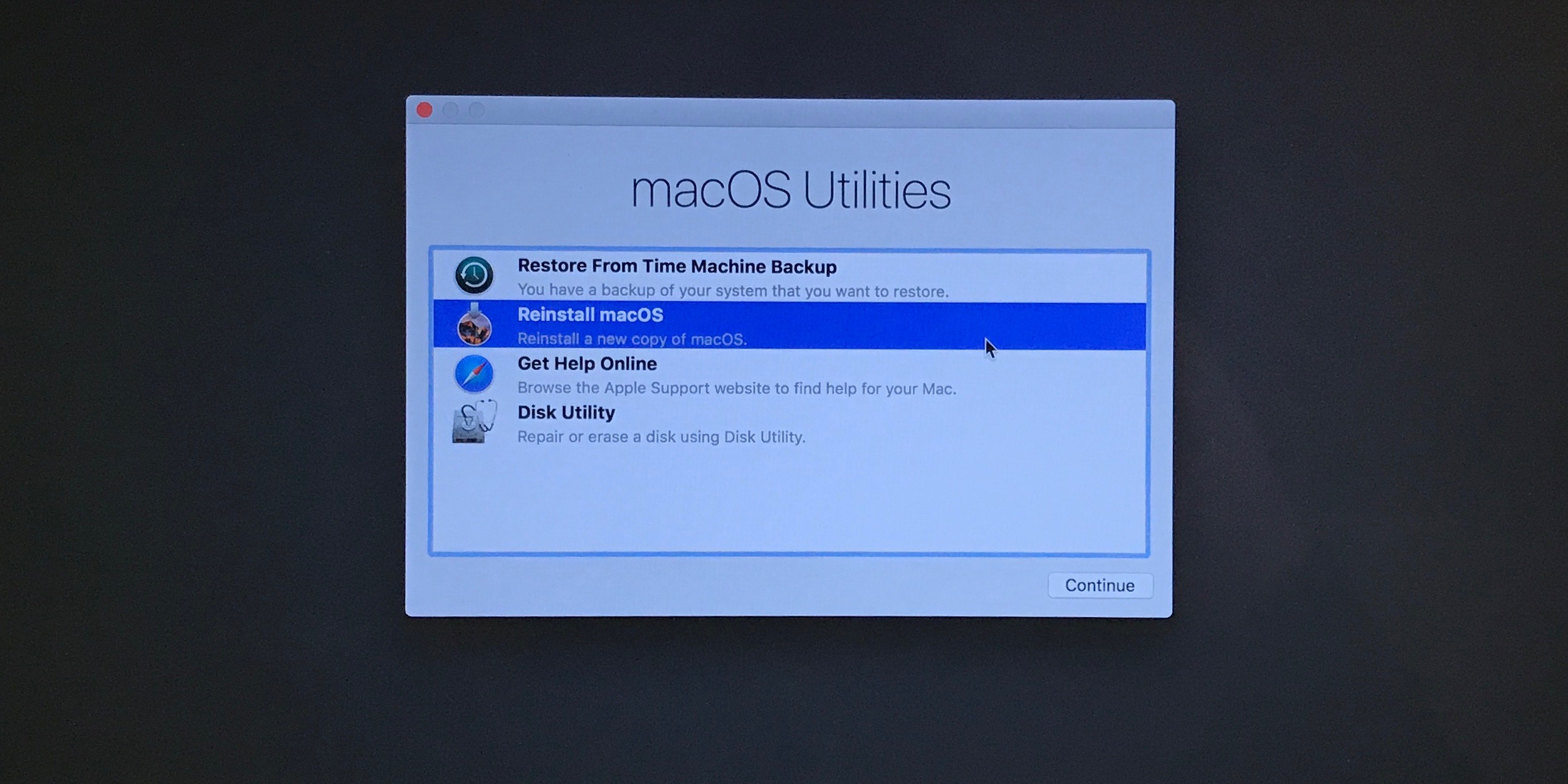 how to factory reset MacBook Pro walkthrough reinstall macOS 1