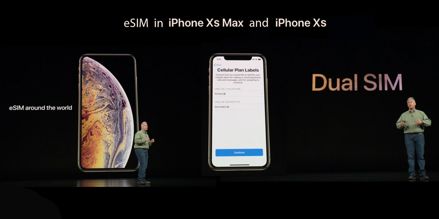 eSIM on iPhone XS and XR