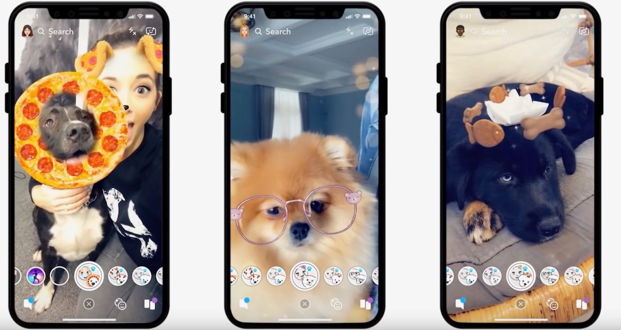 Snapchat dog lenses