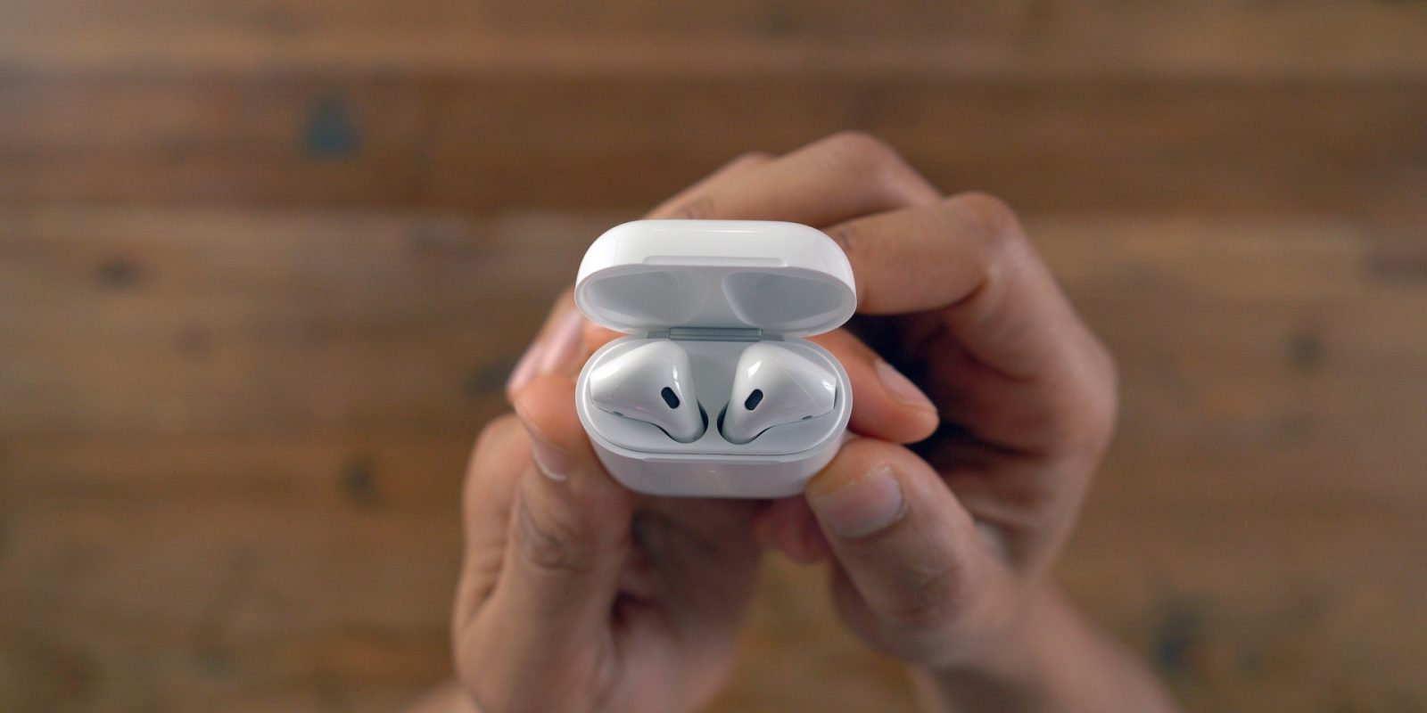 AirPods 2 open over head