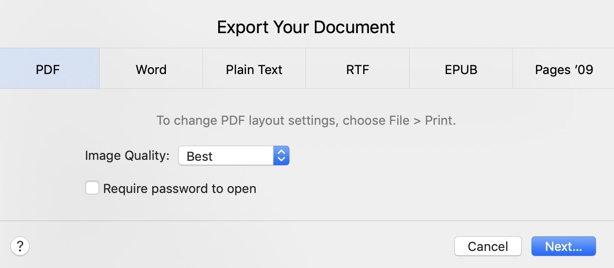 how to convert mac pages to pdf