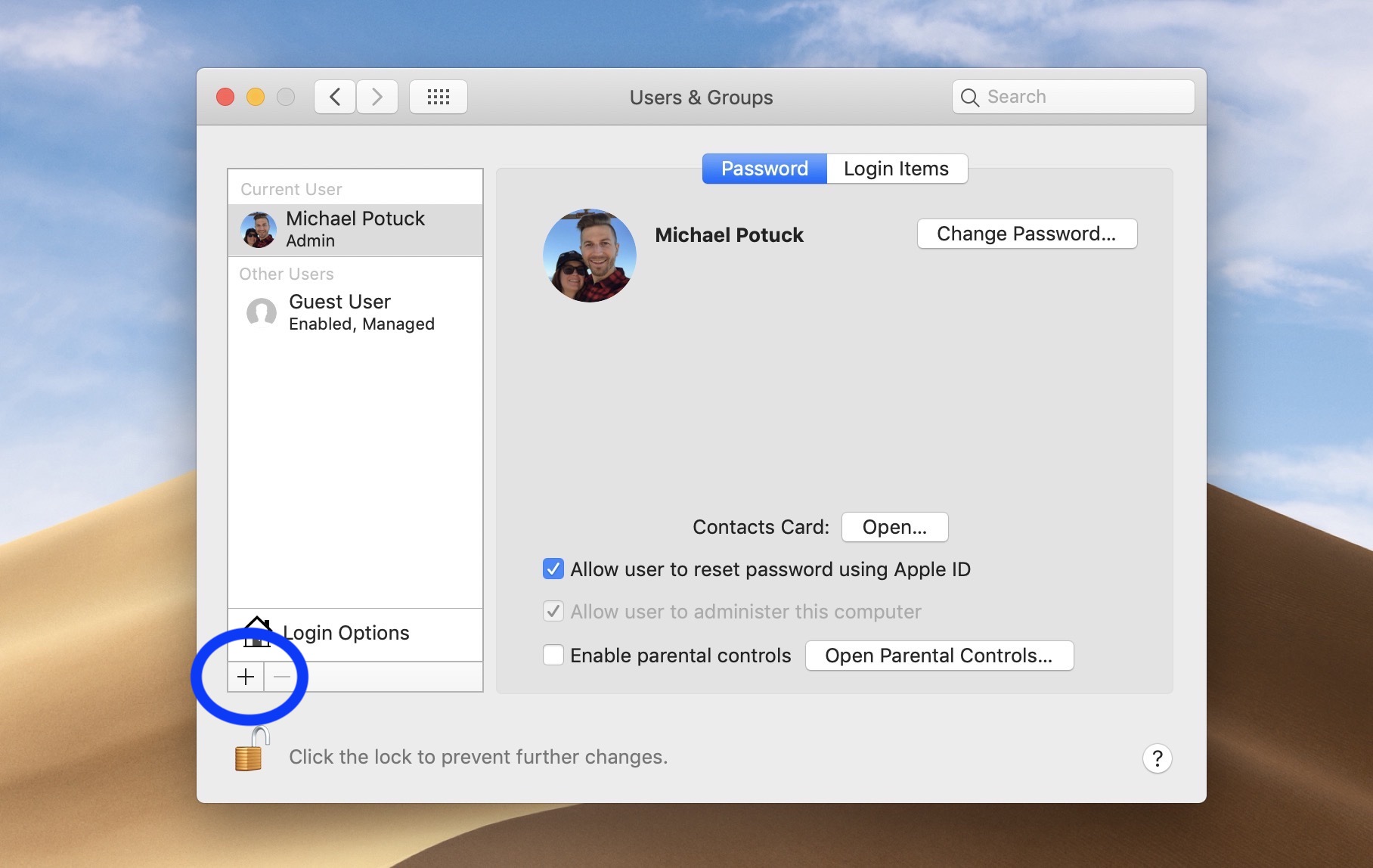 create user account Mac walkthrough 2