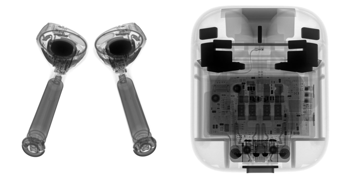 X-rays prior to iFixit teardown of new AirPods