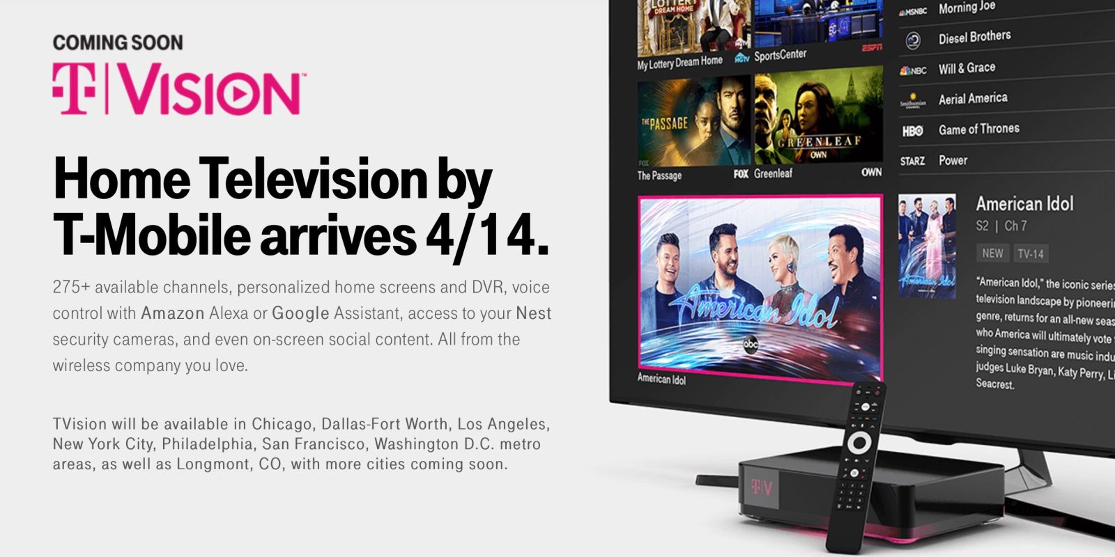 T-Mobile TV TVision Home
