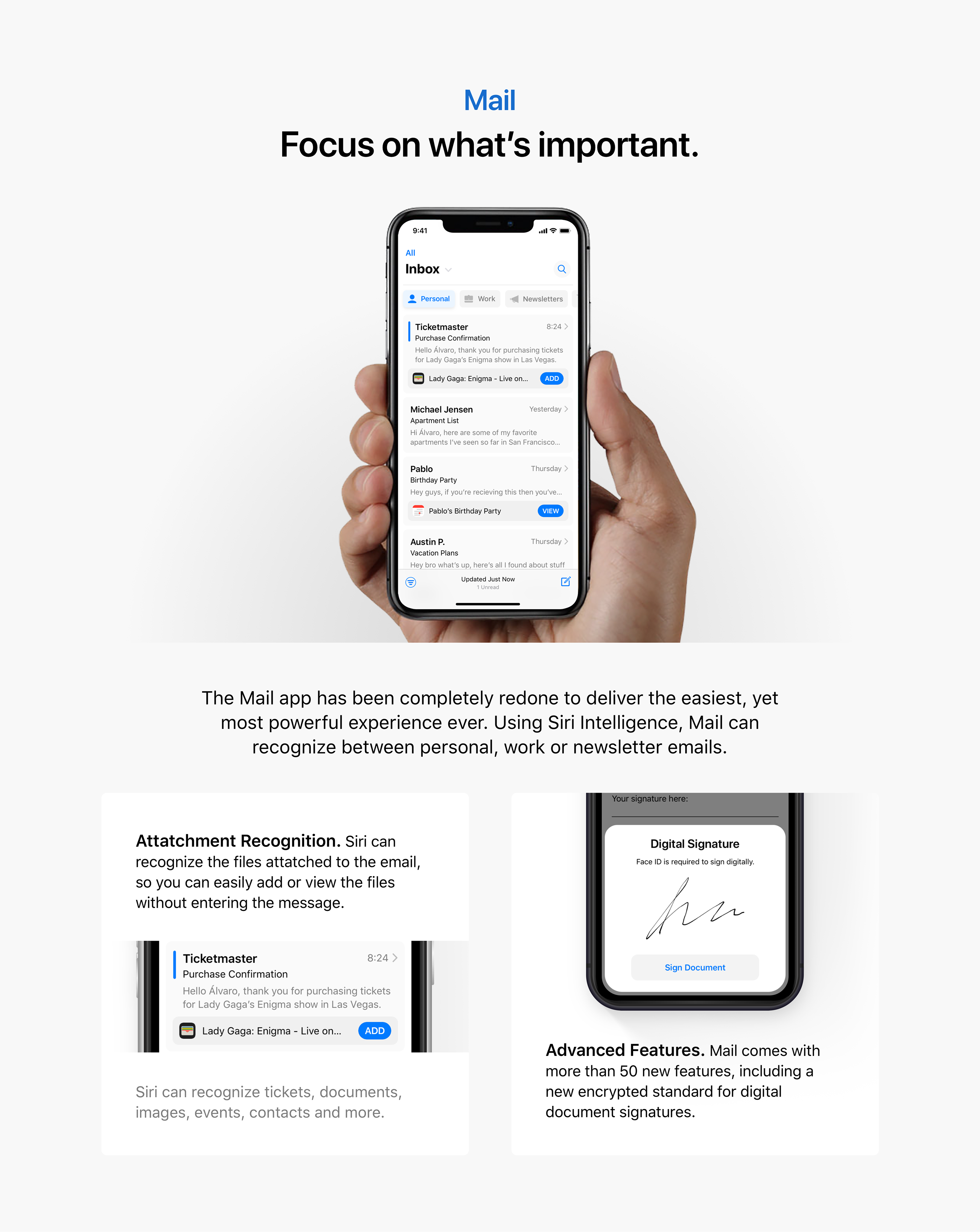 iOS 13 concept Mail app