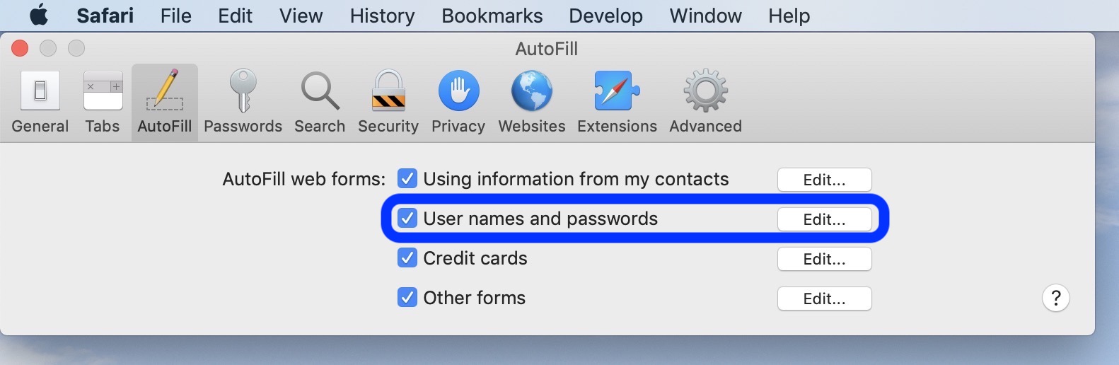 password AutoFill Mac walkthrough 2