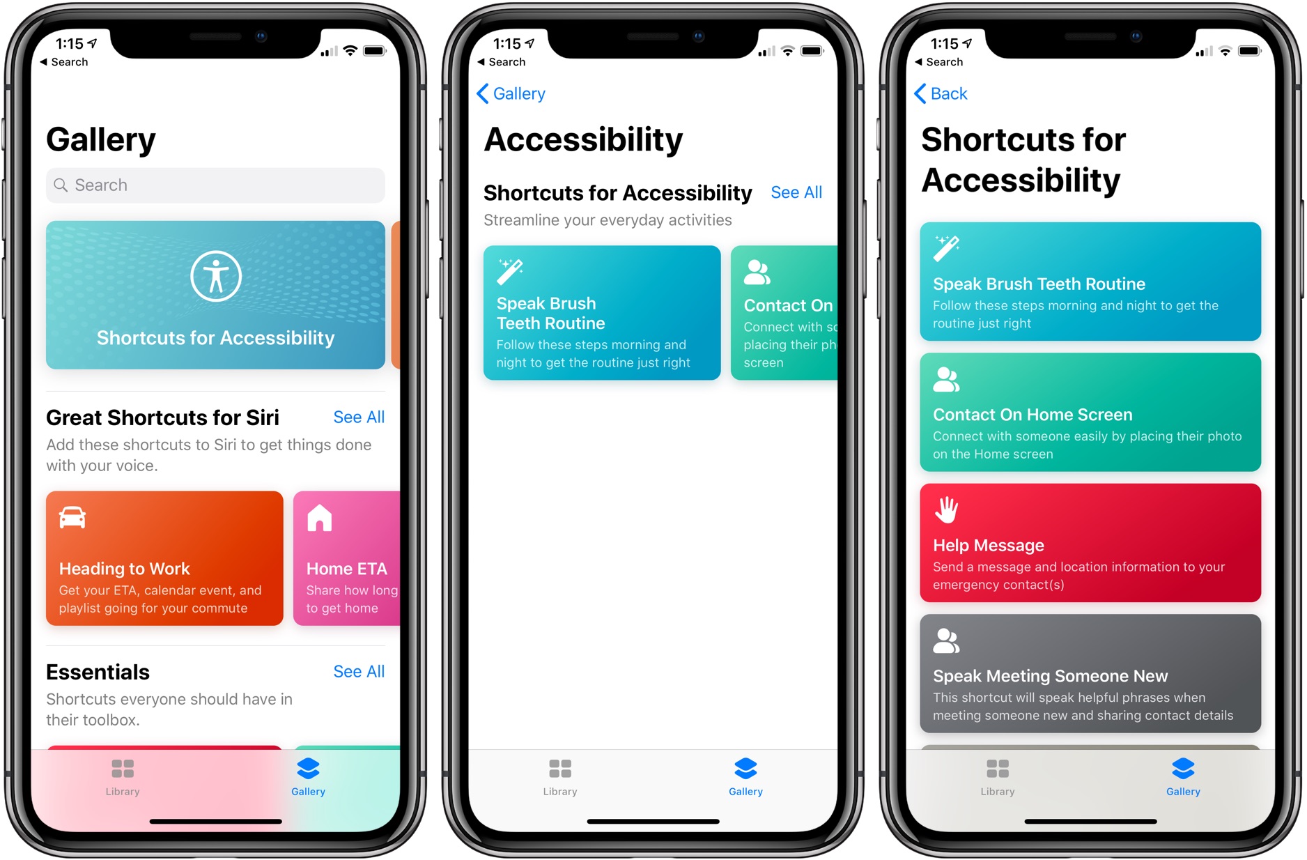 Siri Shortcuts accessibility