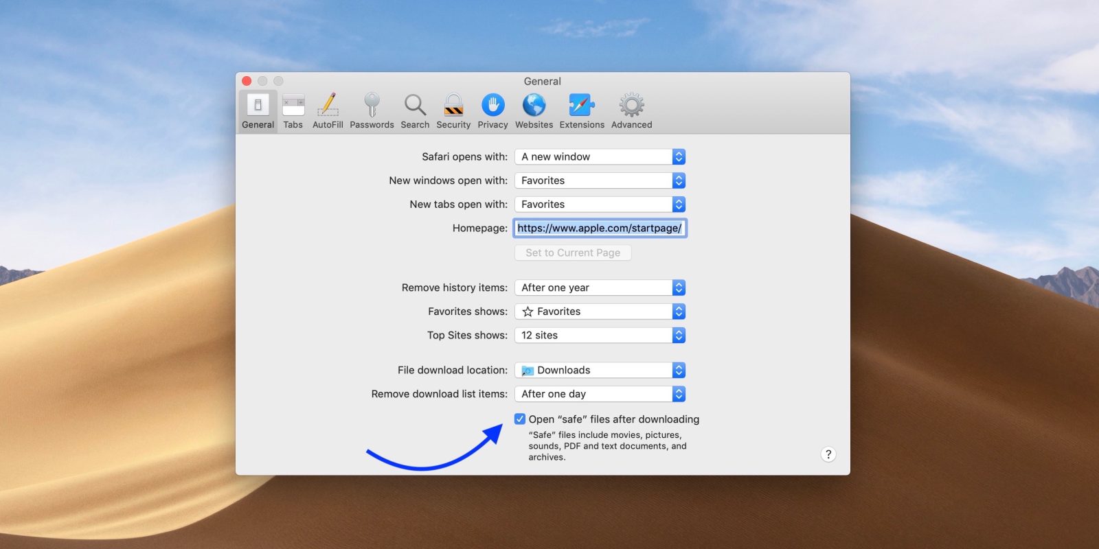Mac automatically opening downloads