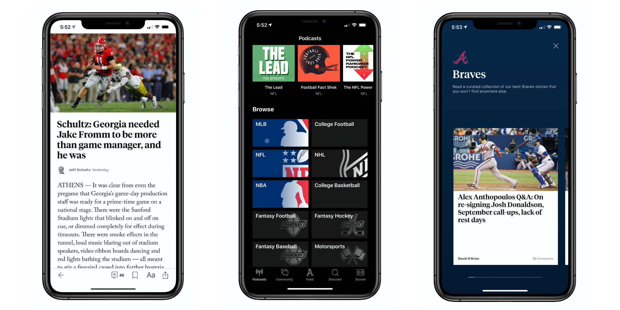 The Athletic iPhone App
