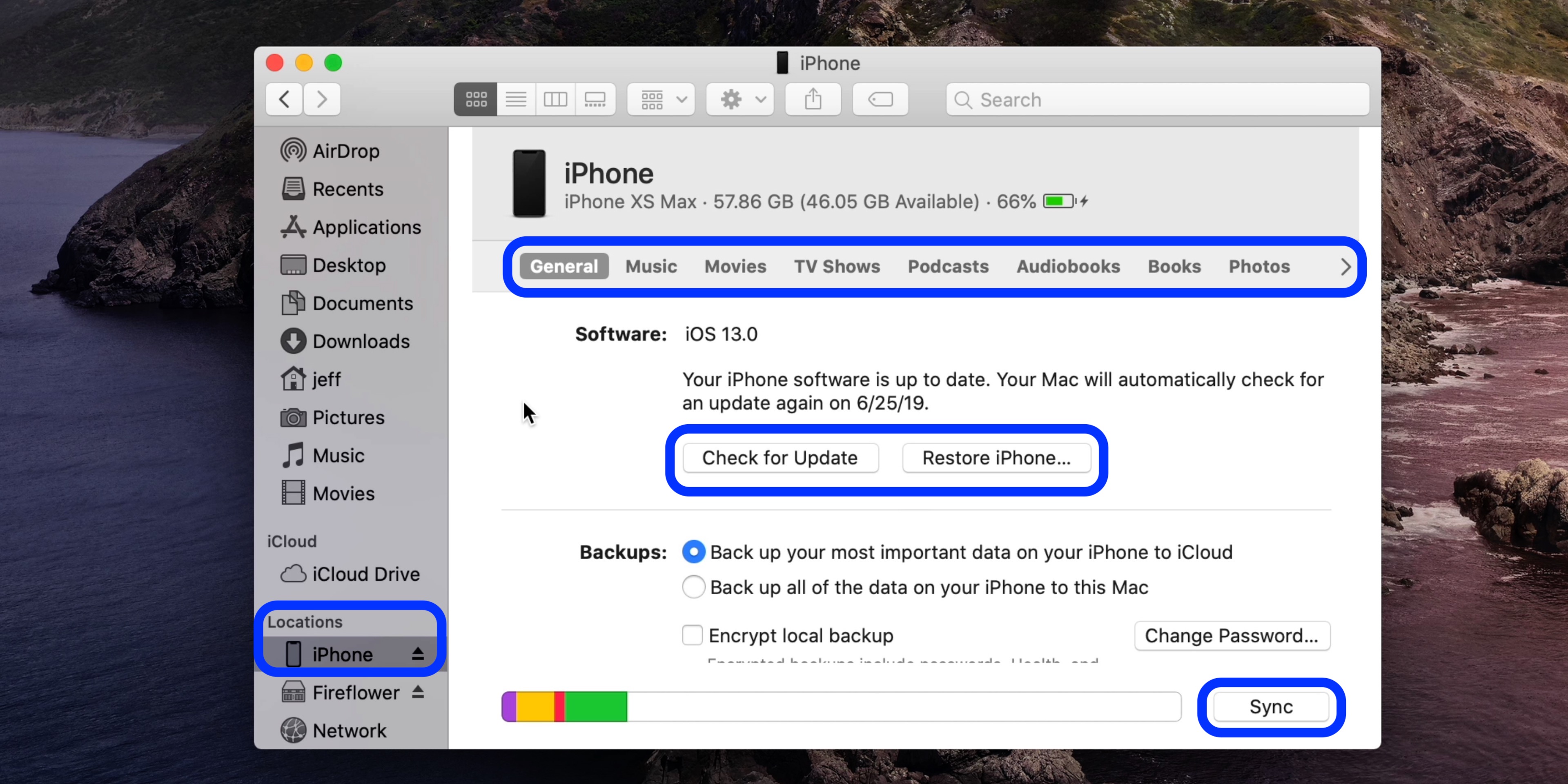 How to sync iPhone iPad Mac macOS Catalina