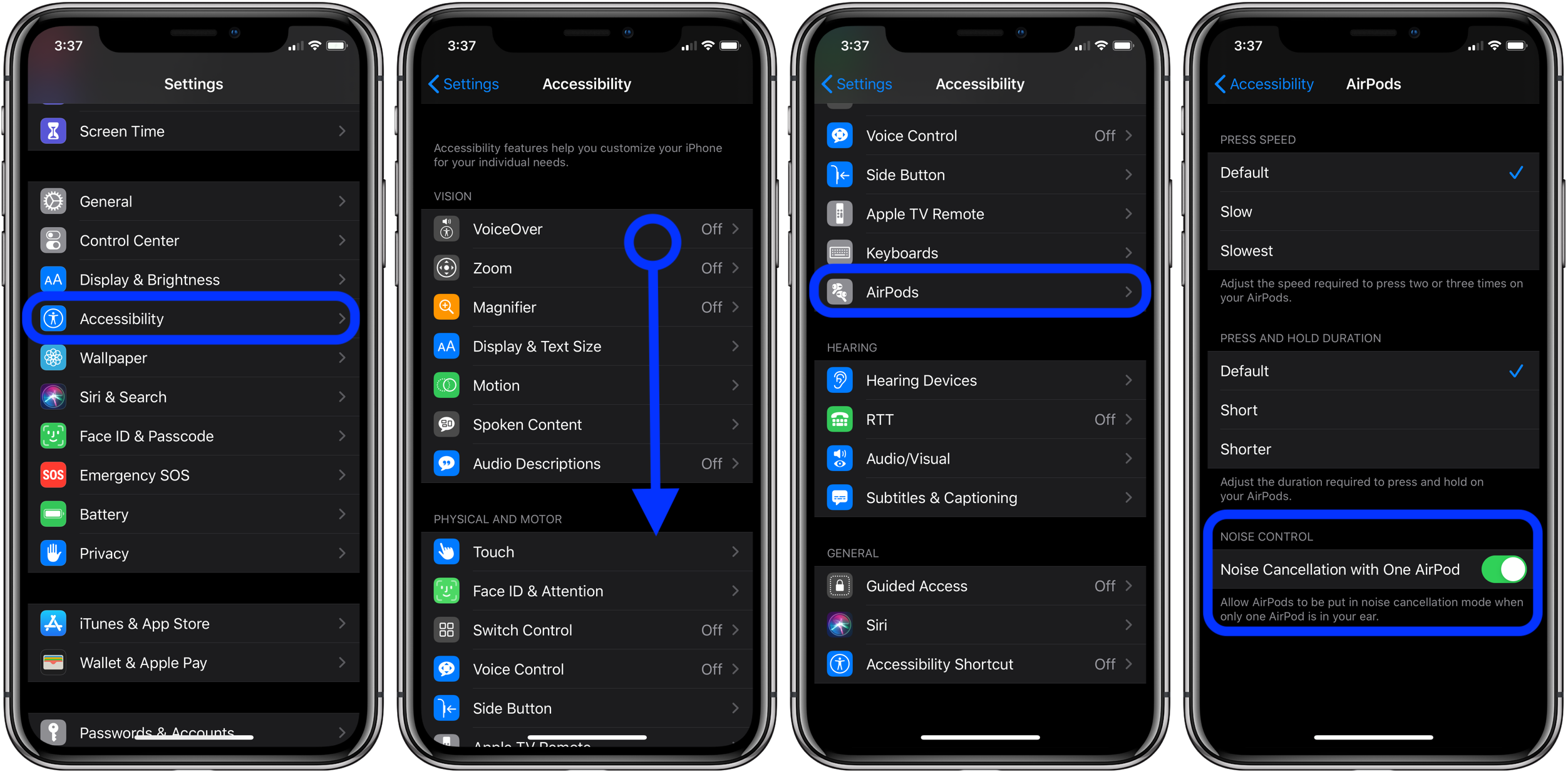 How to use noise cancellation transparency mode AirPod Pro walkthrough 3