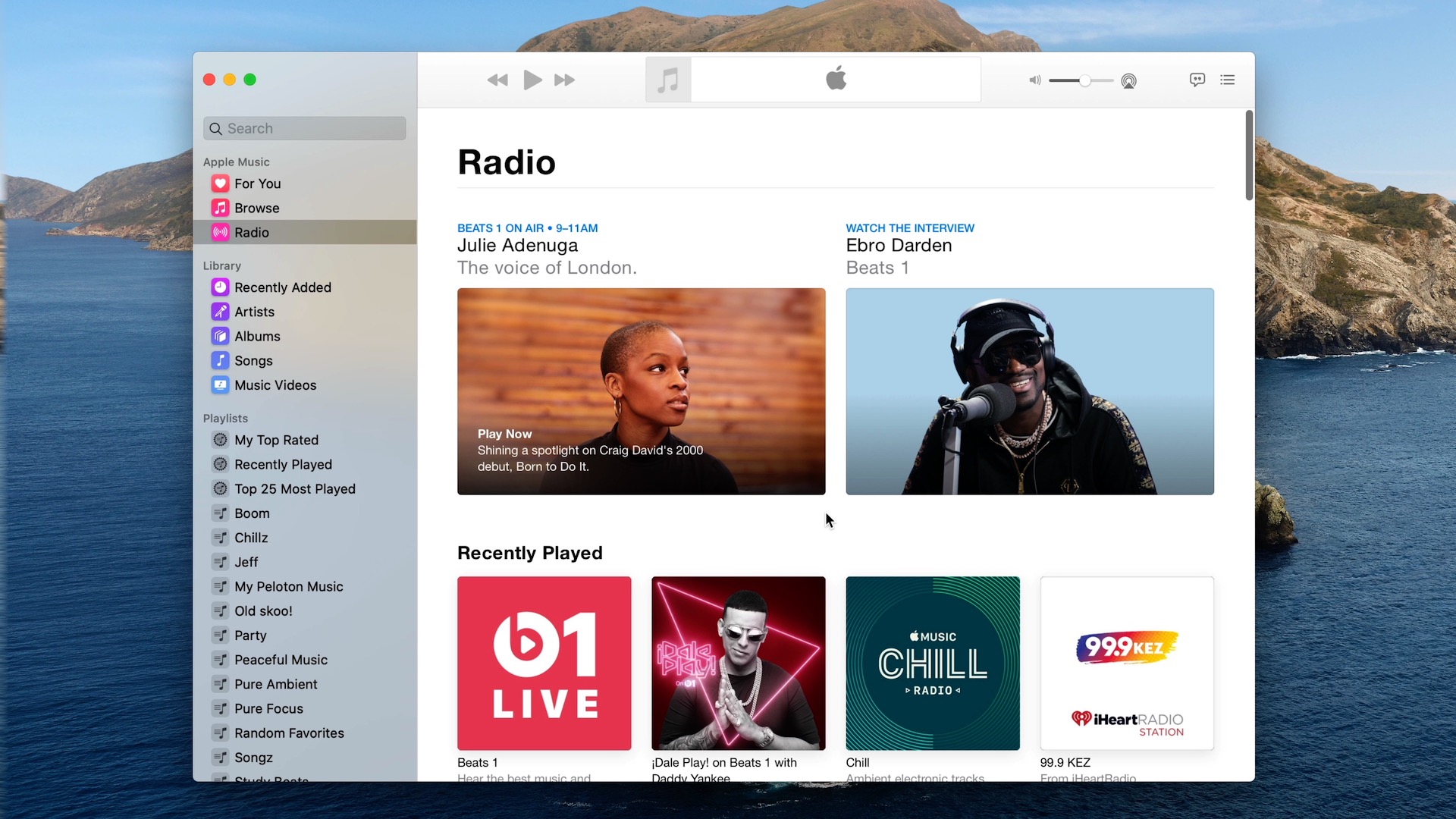 MacOS 10.15 Music app 