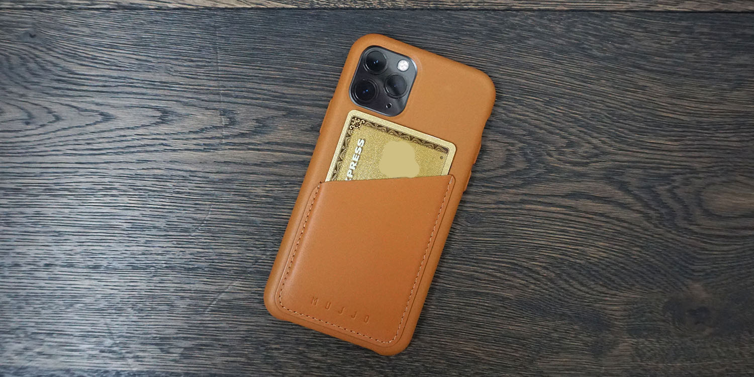 Mujjo leather wallet case for iPhone 11