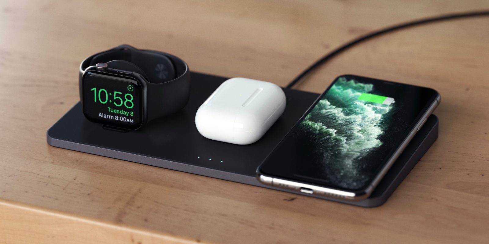 Satechi Trio Wireless Charger Apple Watch iPhone AirPods