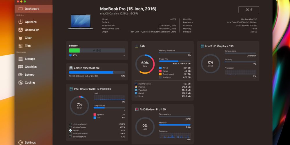 Sensei Mac monitoring performance app