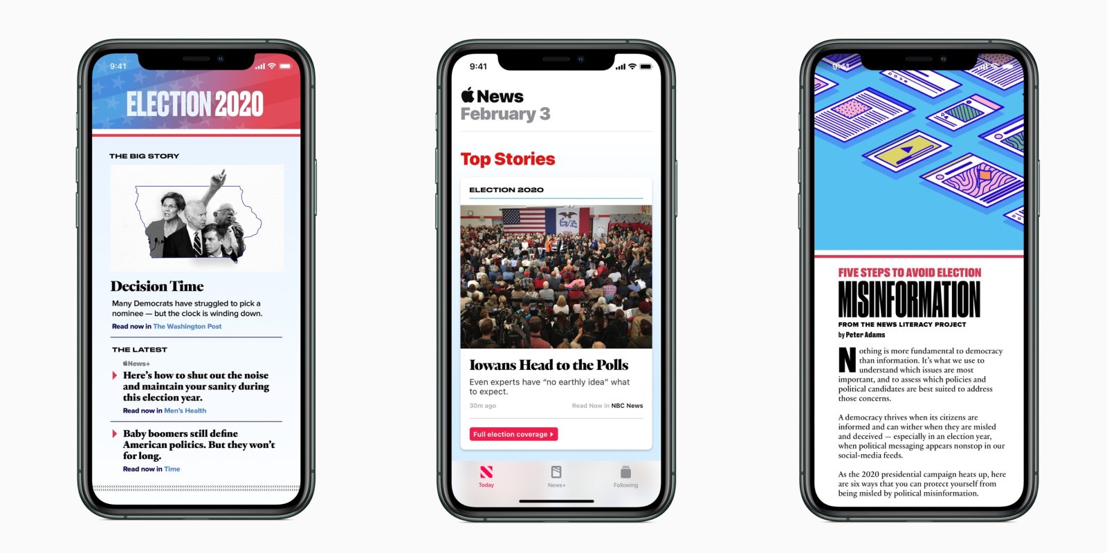 Apple News presidential election coverage