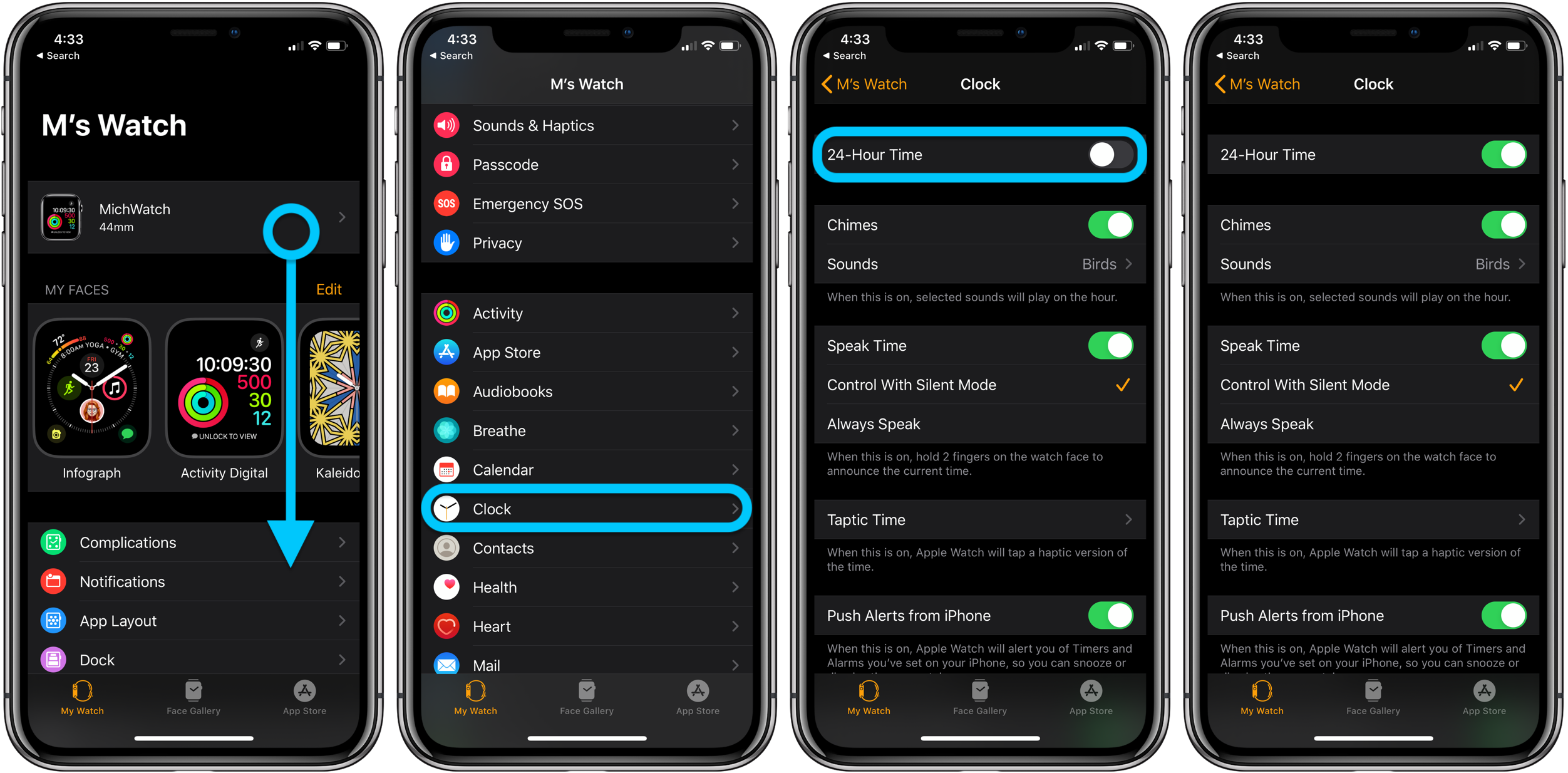 How to set Apple Watch military time 24-hour time walkthrough 1