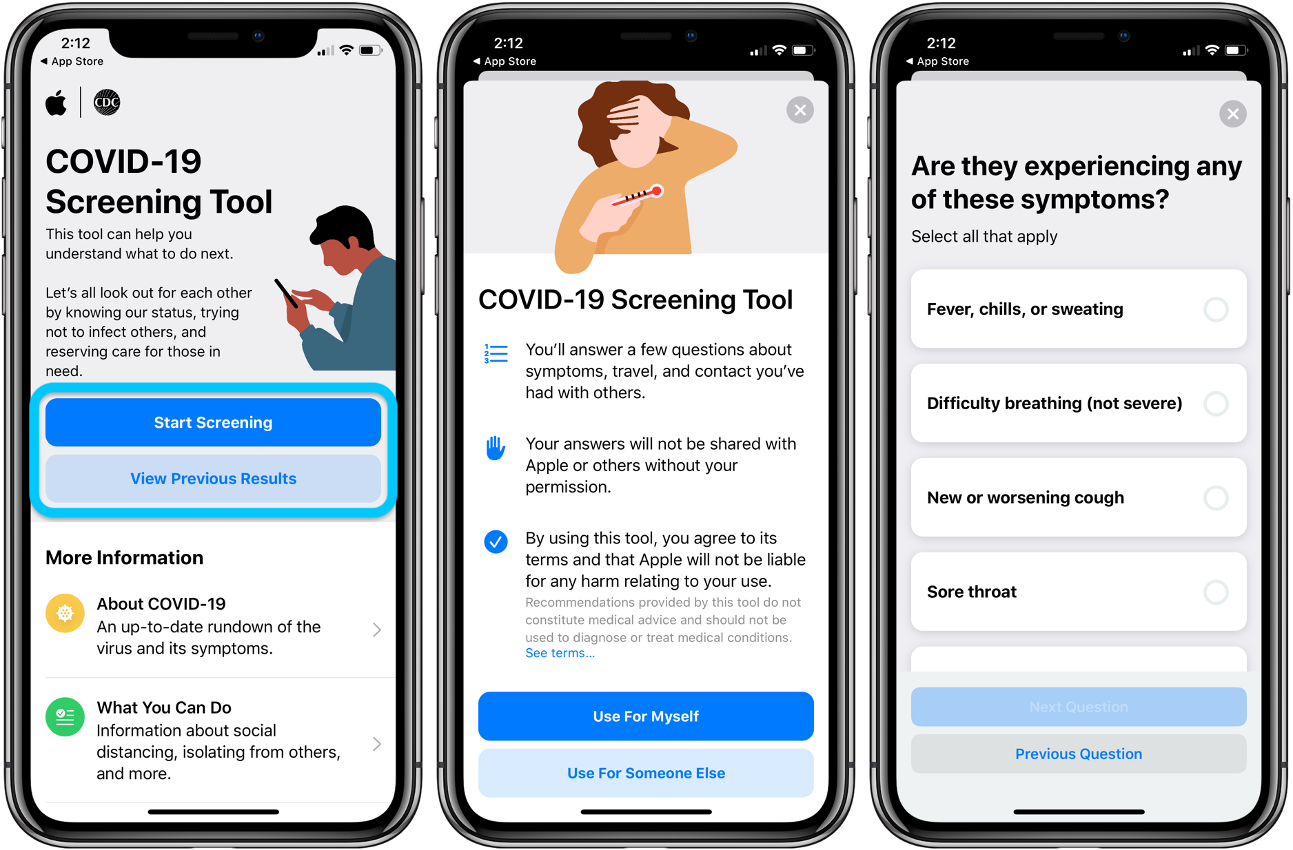 How to use coronavirus COVID-19 screening app and website walkthrough 4