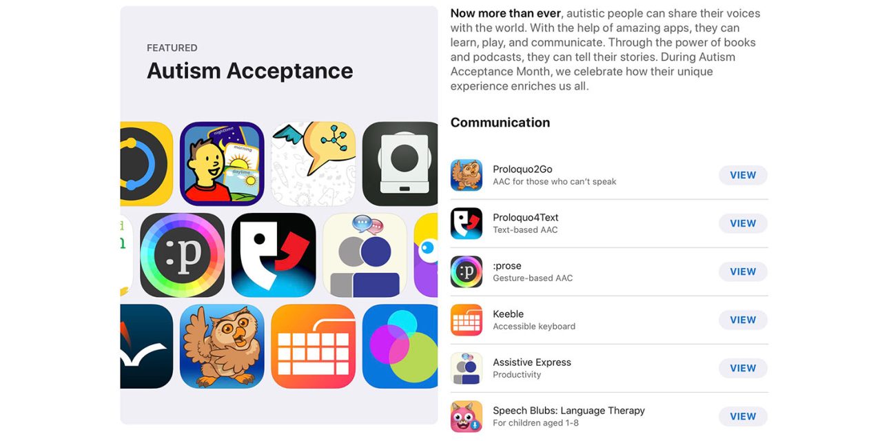 Autism apps highlighted by Apple