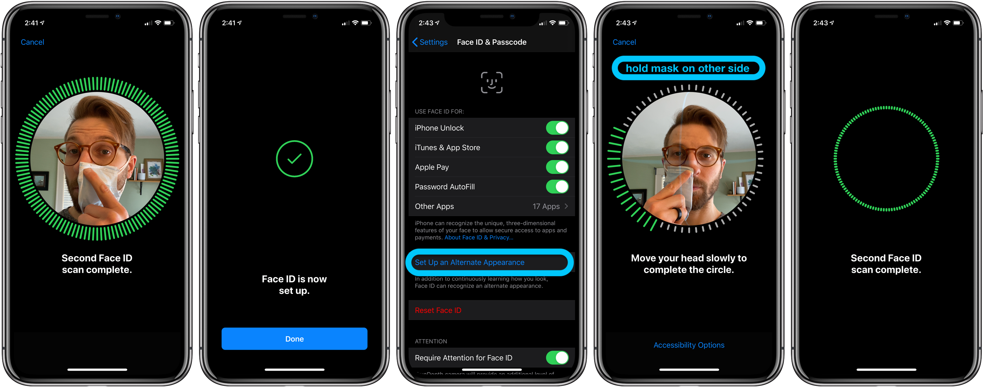 iPhone how to use Face ID with mask walkthrough 2