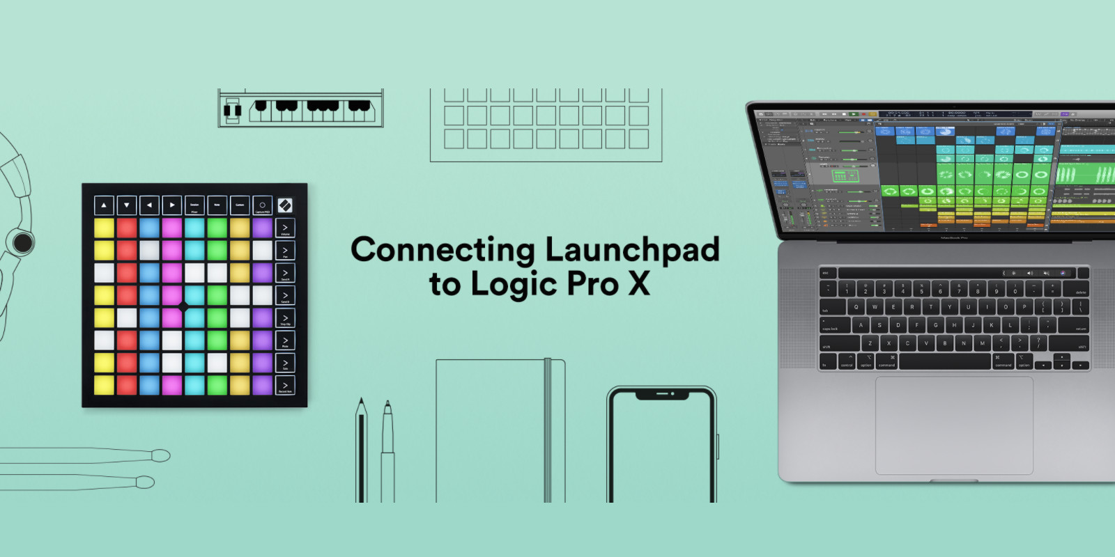 Logic Pro Launchpad grid controller - Novation - Live Loops