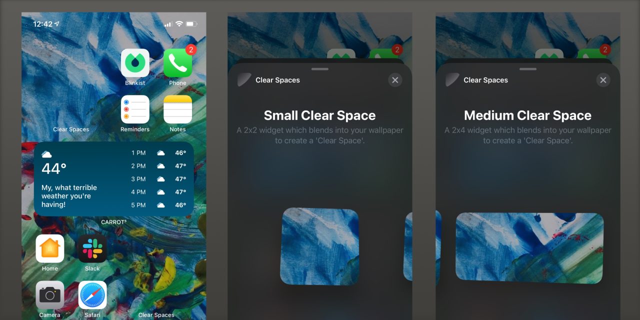 Make transparent iPhone widgets iOS 14