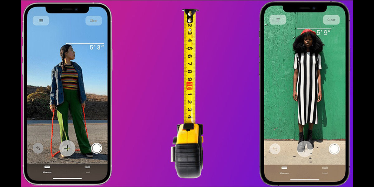 iPhone 12 Pro can measure someone's height
