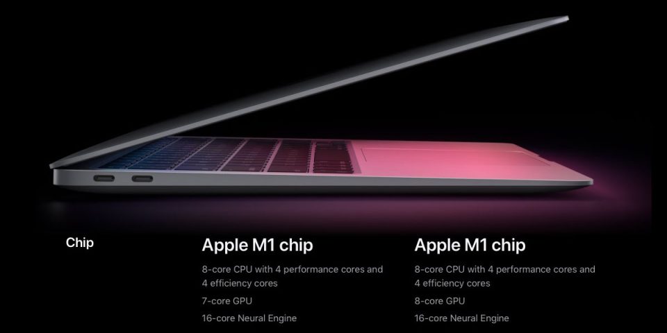 New MacBook Air specs 7-core versus 8-core GPU