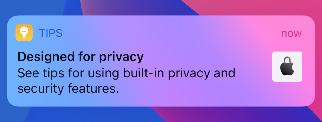 How to change iPhone privacy settings - Apple's Tips app notification